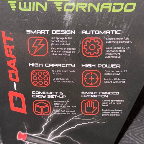 Nerf gun D-Dart Twin-Tornado toy dart blaster - Picture 5 of 6